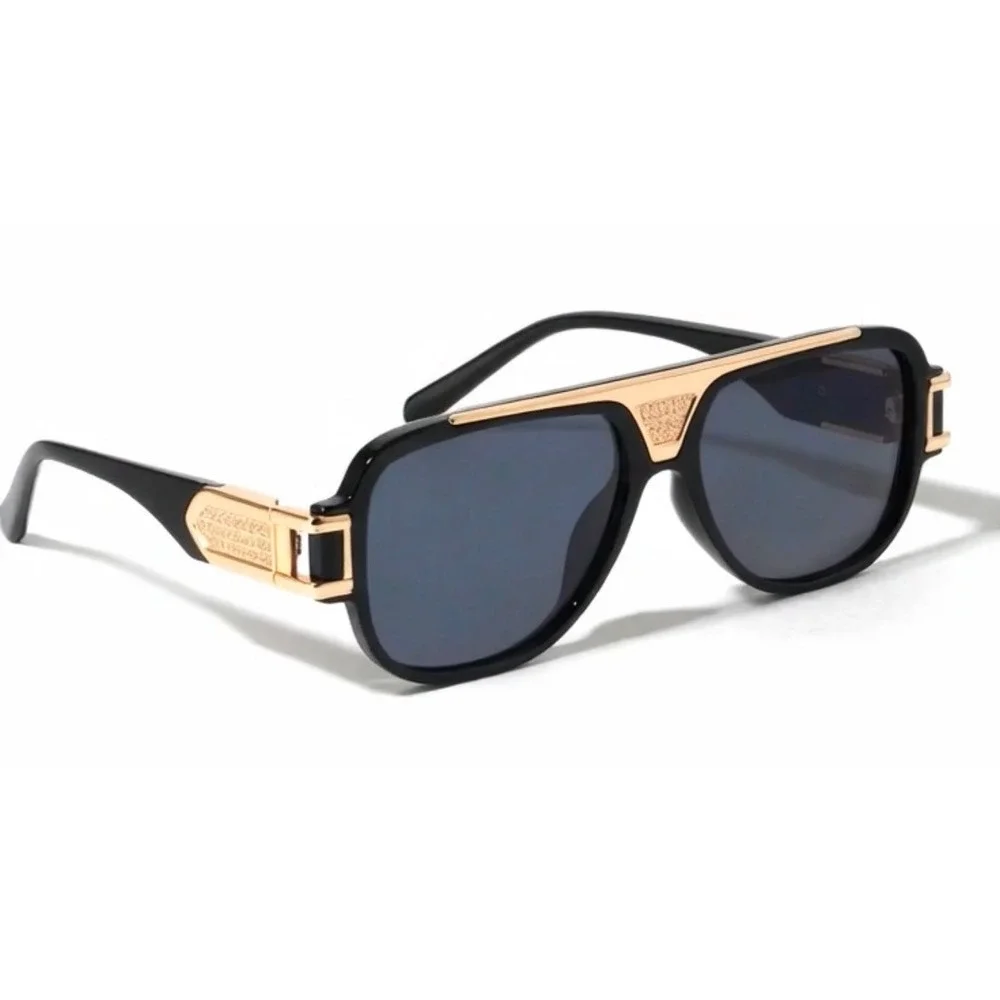 Women Sunglasses Baddie Aesthetic Glam Hip Hop Retro Designer Style Gold  Summer